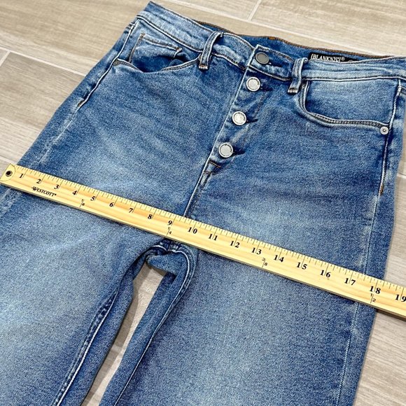 Blank NYC The Chrystie High-Rise Crop Wide Leg Denim Jeans in Wall Street Sz 28 - Picture 11 of 15